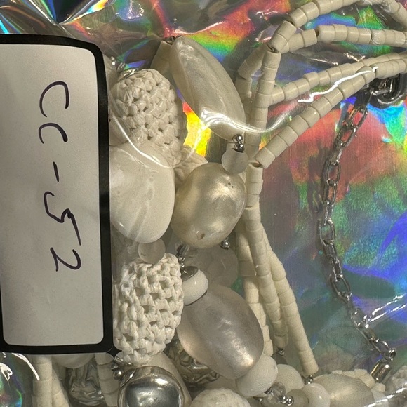 Chicos, necklace to white and silver, multi strand necklace, unique and stunning - Picture 13 of 13